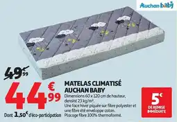 Auchan Matelas climatisé auchan baby aanbieding