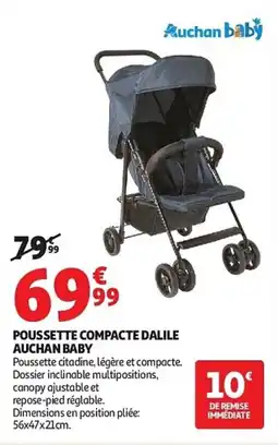 Auchan Poussette compacte dalile auchan baby aanbieding
