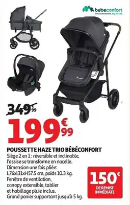 Auchan Poussette haze trio bébéconfort aanbieding