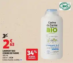 Auchan Liniment bio corine de farme aanbieding