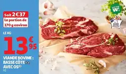 Auchan Viande bovine: basse cöte avec os aanbieding