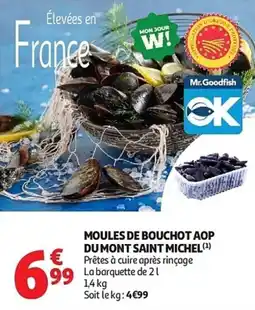 Auchan Moules de bouchot aop dumont saint michel aanbieding
