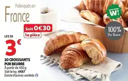 Auchan 10 croissants pur beurre aanbieding