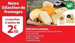 Auchan Portions de fromage aanbieding