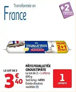 Auchan Pâte feuilletée croustipâte aanbieding