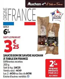 Auchan Saucisson de savoie auchan à table en france aanbieding