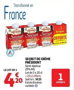 Auchan Secret de crème président aanbieding