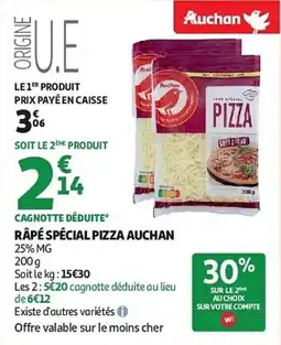 Auchan Râpé spécial pizza auchan aanbieding