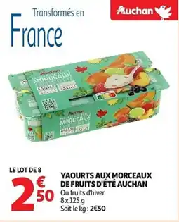 Auchan Yaourts aux morceaux de fruits d'été auchan aanbieding