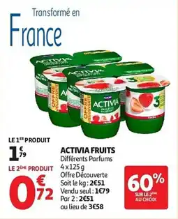 Auchan Activia fruits aanbieding