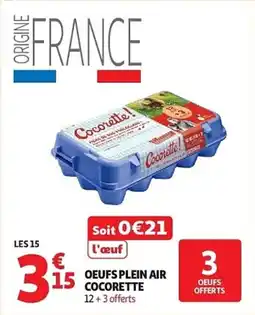 Auchan Oeufs plein air cocorette aanbieding