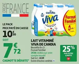 Auchan Lait vitaminé viva de candia aanbieding