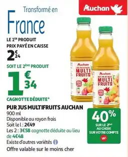 Auchan Pur jus multifruits auchan aanbieding