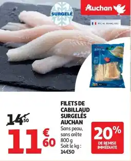 Auchan Filets de cabillaud surgelés auchan aanbieding