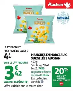 Auchan Mangues en morceaux surgelées auchan aanbieding