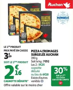 Auchan Pizza 4 fromages surgelée auchan aanbieding