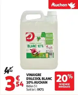 Auchan Vinaigre d'alcool blanc 10% auchan aanbieding