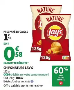 Auchan Lay's chips nature aanbieding