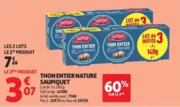 Auchan Thon entier nature saupiquet aanbieding