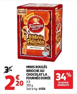 Auchan Minis roulés brioche au chocolat la fournée dorée aanbieding