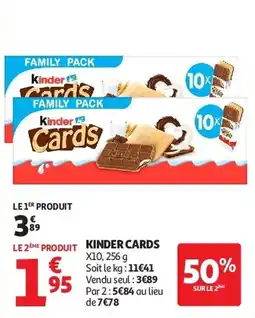 Auchan Kinder cards aanbieding