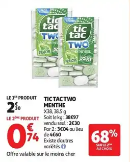 Auchan Tictactwo menthe aanbieding