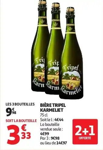 Auchan Bière tripel karmeliet aanbieding