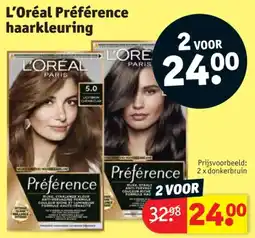 Kruidvat L'Oréal Préférence haarkleuring aanbieding