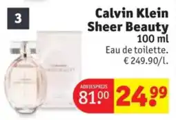 Kruidvat Calvin Klein Sheer Beauty aanbieding