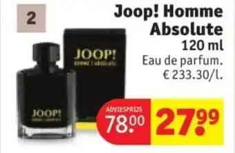 Kruidvat Joop! Homme Absolute aanbieding