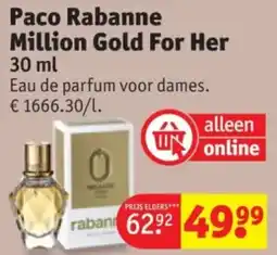 Kruidvat Paco Rabanne Million Gold For Her aanbieding