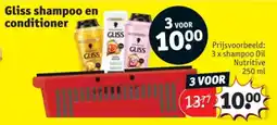 Kruidvat Gliss shampoo en conditioner aanbieding
