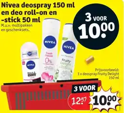 Kruidvat Nivea Deospray en Deo Roll-On en Sick aanbieding