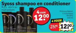 Kruidvat Syoss shampoo en conditioner aanbieding
