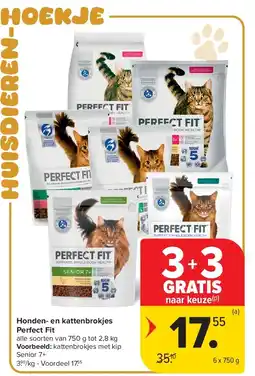 Carrefour Honden- en kattenbrokjes Perfect Fit aanbieding