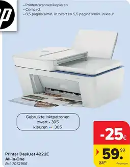 Carrefour Printer DeskJet 4222E All-in-One aanbieding