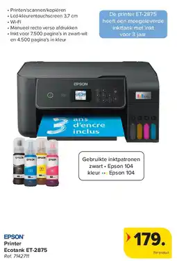 Carrefour Printer Ecotank ET-2875 aanbieding