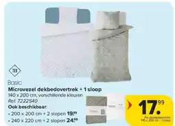 Carrefour Microvezel dekbedovertrek + 1 sloop aanbieding