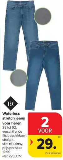 Carrefour Waterless stretch jeans voor heren aanbieding