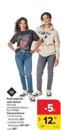 Carrefour Push-upjeans voor dames aanbieding