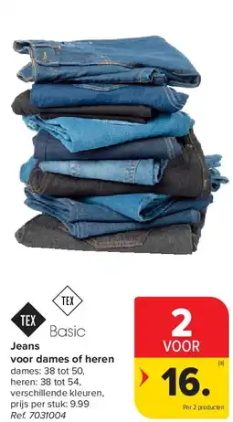 Carrefour Jeans voor dames of heren aanbieding