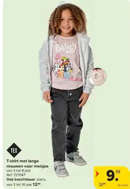 Carrefour T-shirt met lange mouwen voor meisjes aanbieding