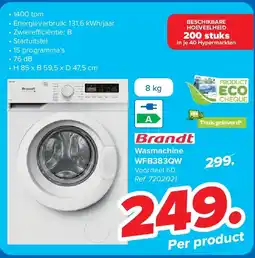 Carrefour Wasmachine WFB383QW aanbieding