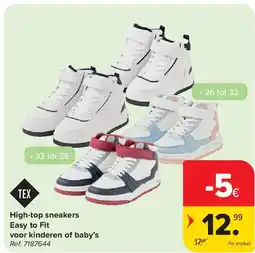 Carrefour High-top sneakers Easy to Fit voor kinderen of baby’s aanbieding