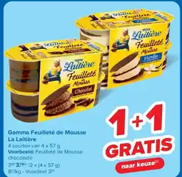 Carrefour Gamma Feuilleté de Mousse La Laitière aanbieding