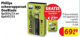 Kruidvat Philips Scheerapparaat OneBlade aanbieding