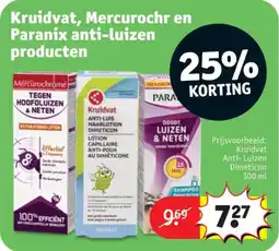 Kruidvat Kruidvat, Mercurochr en Paranix anti-luizen producten aanbieding