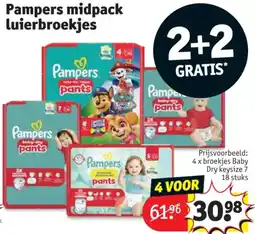 Kruidvat Pampers midpack luierbroekjes aanbieding