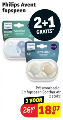 Kruidvat Philips Avent fopspeen aanbieding