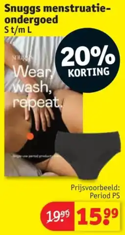 Kruidvat Snuggs menstruatie- ondergoed aanbieding